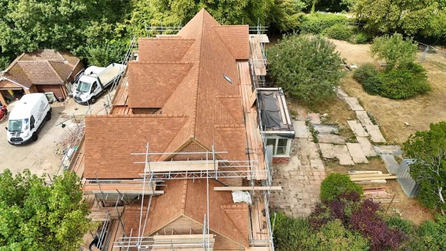 Handmade clay tile roof