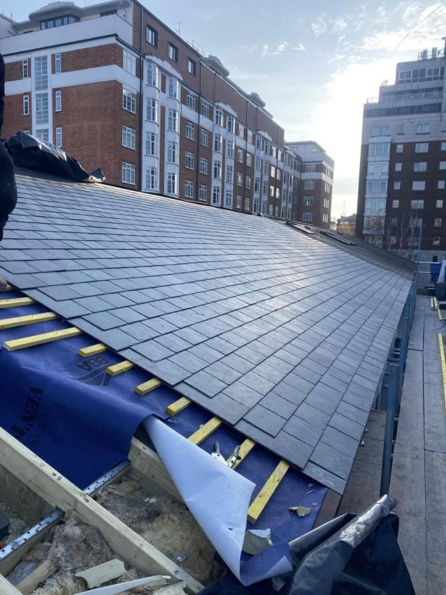 Slate roofing in London