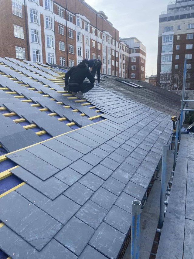 Slate roofing in London