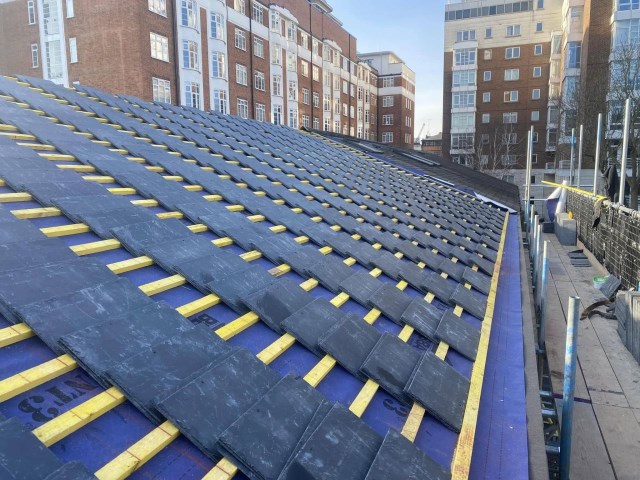 Slate roofing in London